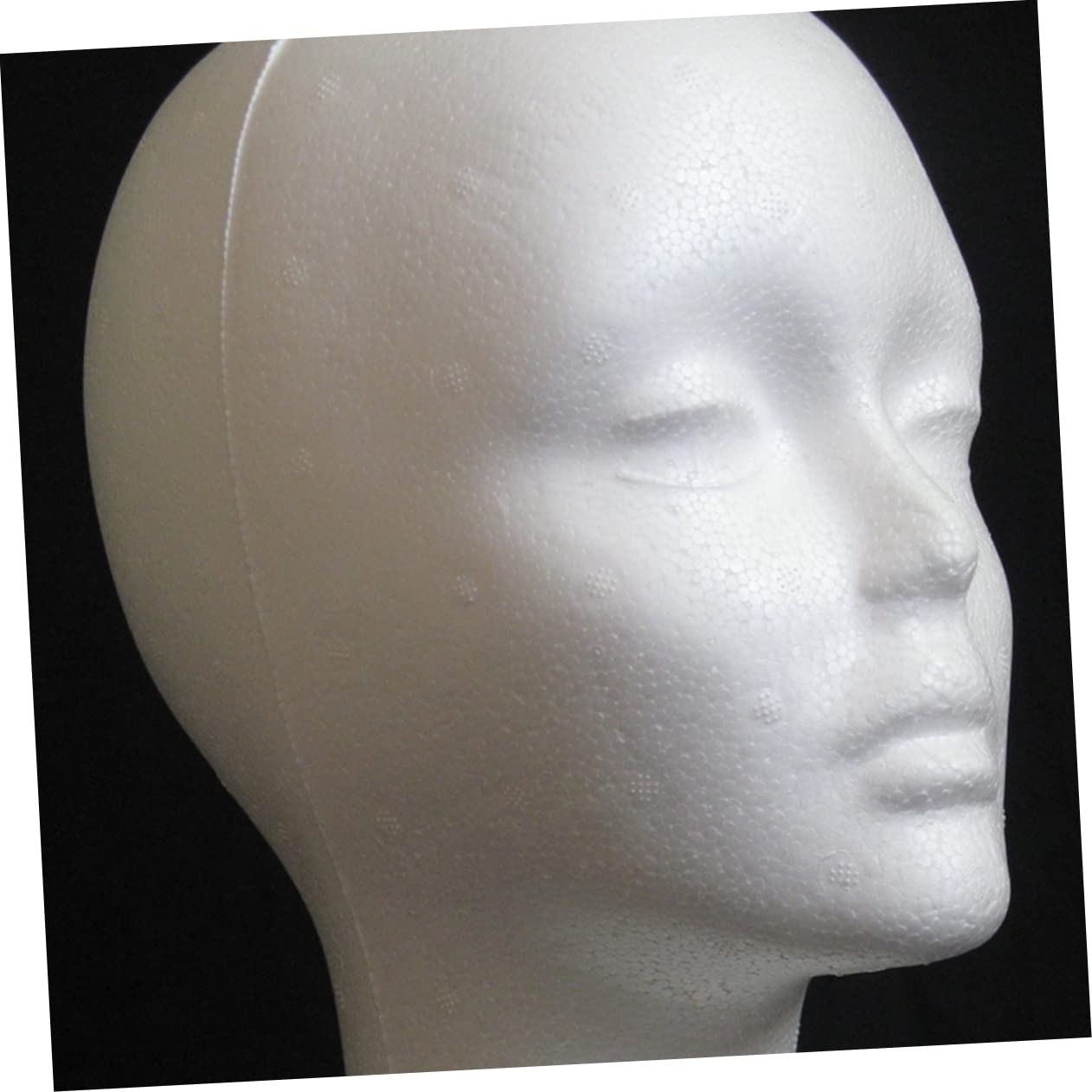 Healeved 2pcs Poseable Mannequin Head Model for Wig Scarf Display Foam Material Easy to Move
