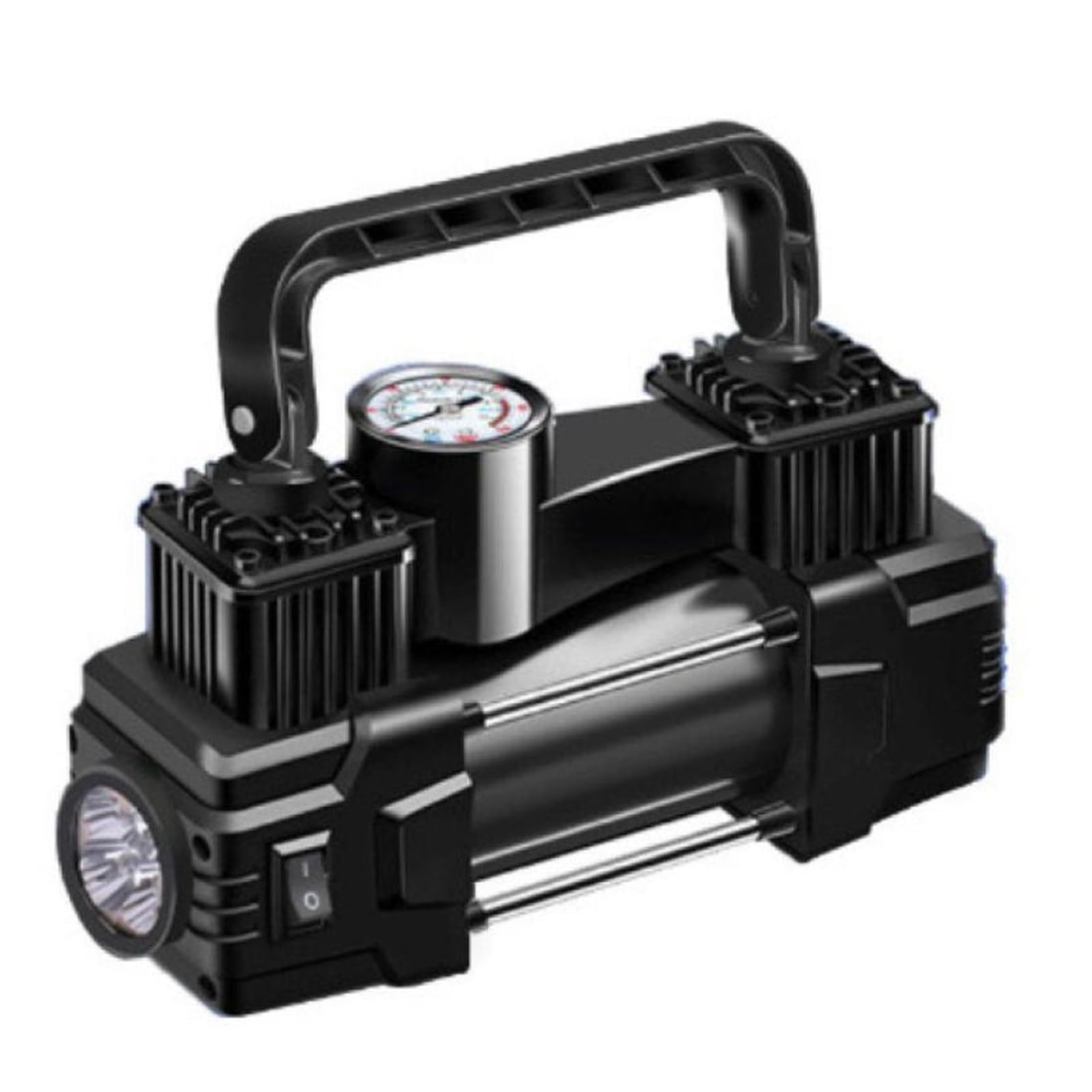 12V 150PSI samochód rower motocykl elektryczna pompka do opon pompa powietrza sprężarka powietrza podwójny cylinder nadmuchiwane narzędzia ze światłem LED