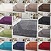 Produktbild HomebyHome Shaggy Hochflor-Teppich Langflor Wohnzimmerteppich Soft Einfarbig in 14 Farben, Farbe:Grau, Grösse:80x150 cm