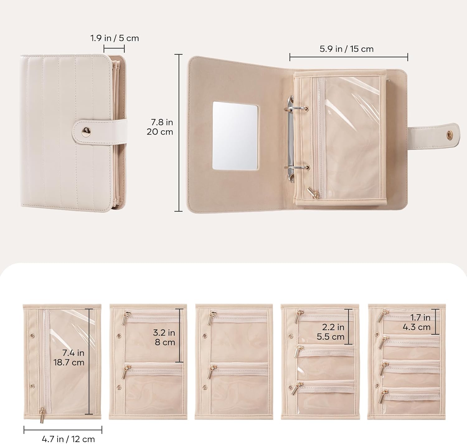 Lolalet Earring Holder Organizer Bundle with Travel Jewelry Organizer