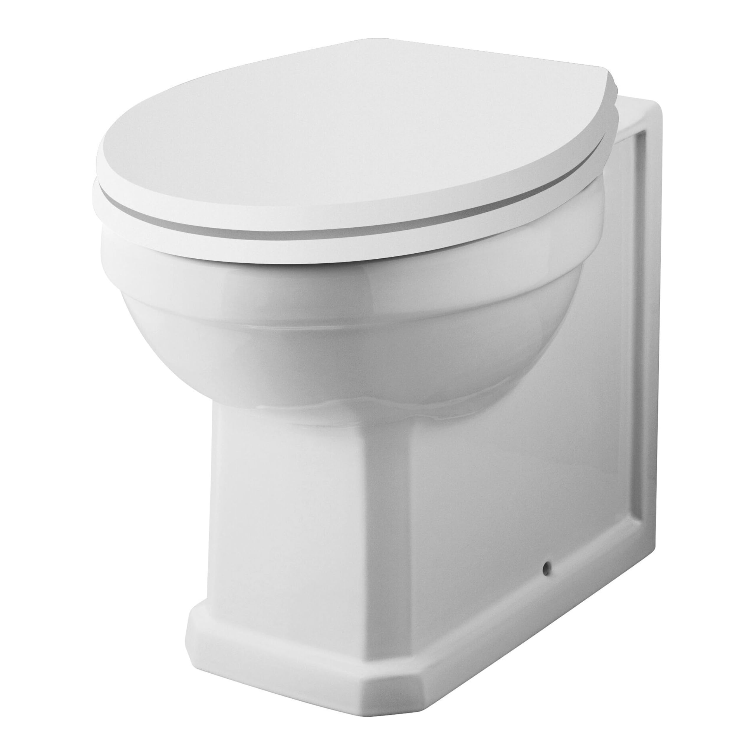 Traditional Back To Wall Toilet Pan, Classic White Ceramic Wc With Timeless Bathroom Design By Balterley 5056678401590