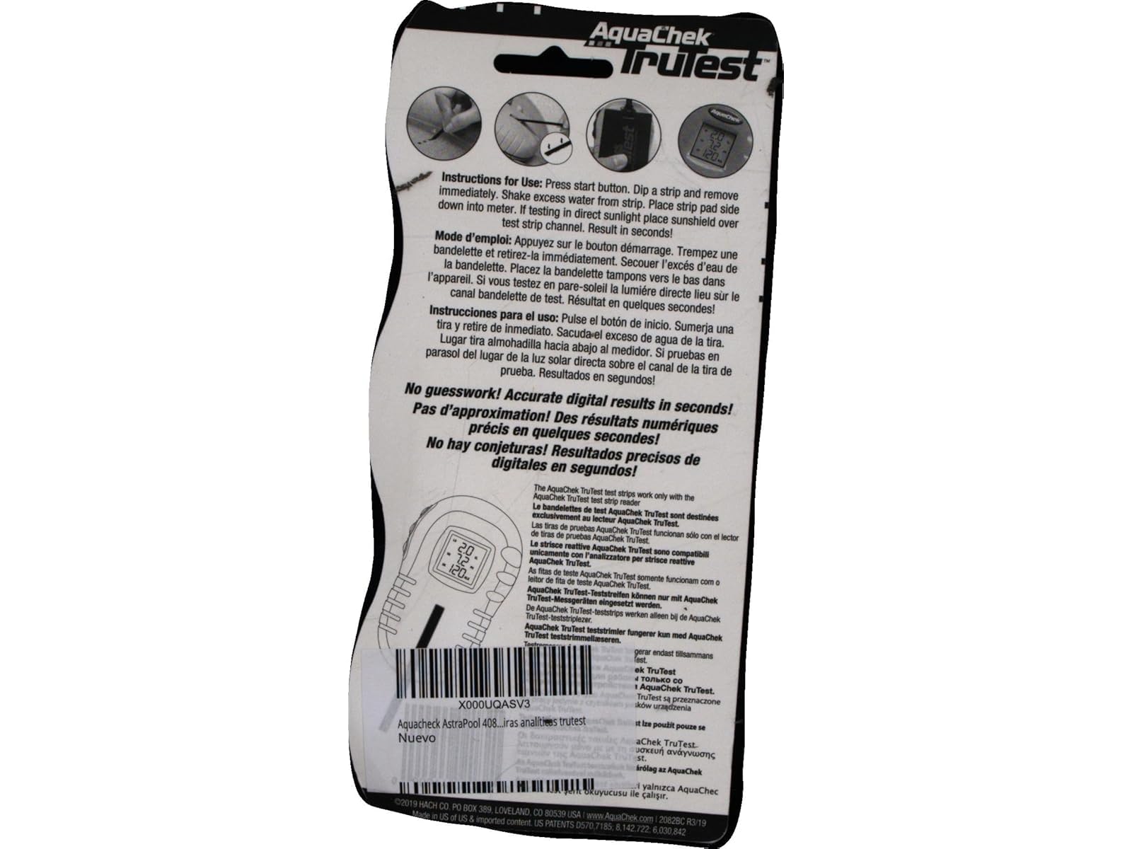 Interline Aquachek Trutest Confezione 50 strisce per test pH cloro per Digitales AquaCheck Trutest Misuratore 2606