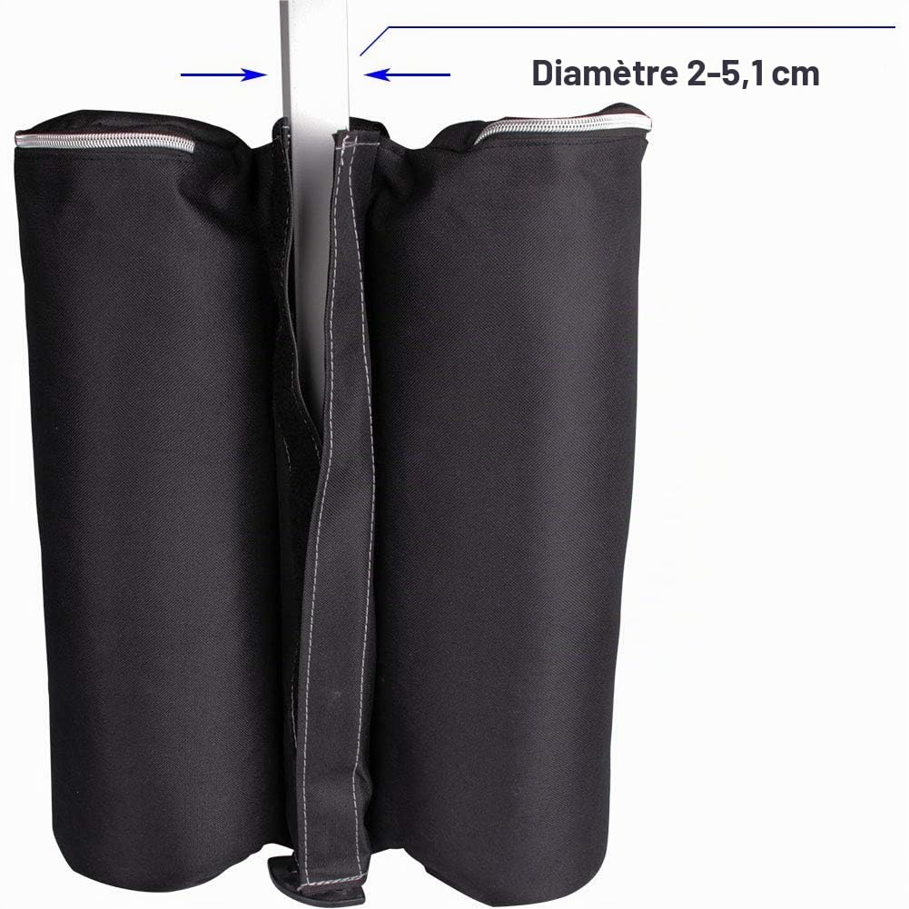 Goutime Sacs Lest Sable pour Tentes Barnum Pliant Poids Lesté pour Tonnelle,Noir 4 Pièces/Ensemble，Sac lestage Sable（Noir Sac de Sable）