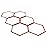 Yes4All Hexagonal Agility Speed Rings with Carrying Bag - Agility Hurdles for Agility Footwork Training (Set of 6 Rings)