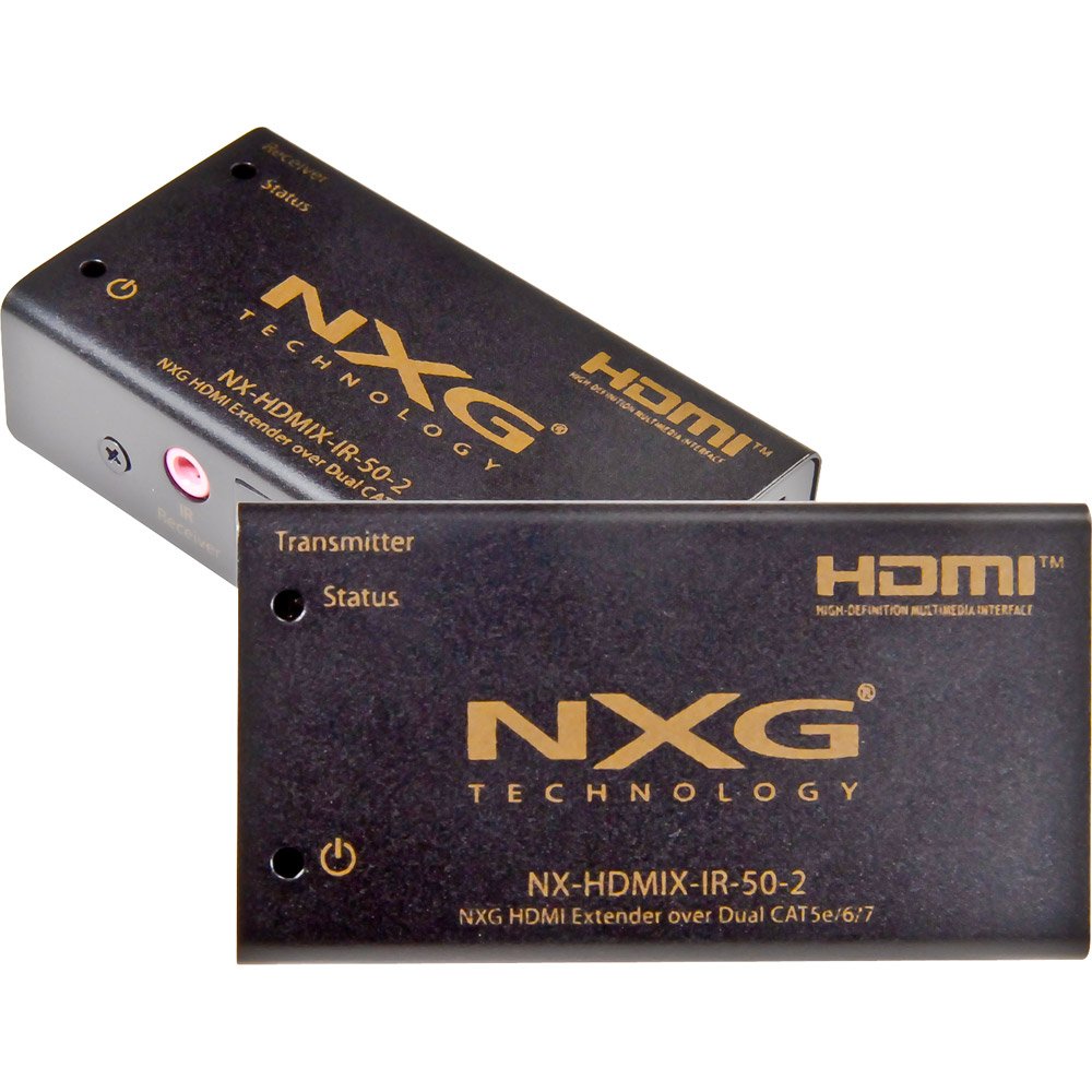 NX-HDMIX-IR-50-2 HDMI Extender-165-Feet Over Dual CAT5e/6 with IR-1080p