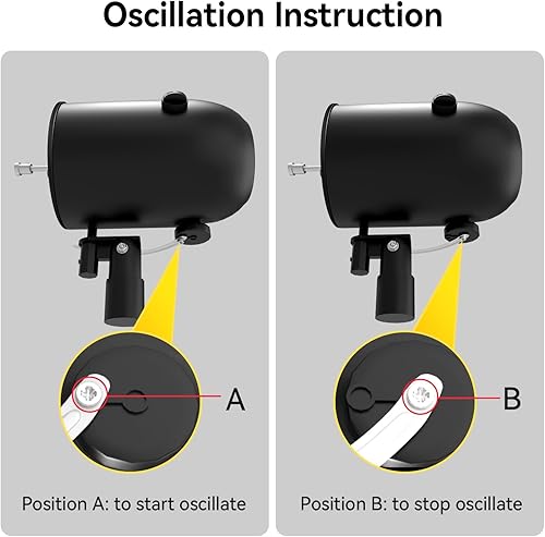 Miniatura 4 de Ventilador de pedestal industrial comercial de 24 pulgadas oscilante, 7800 CFM, ventiladores industriales resistentes con 3 velocidades,