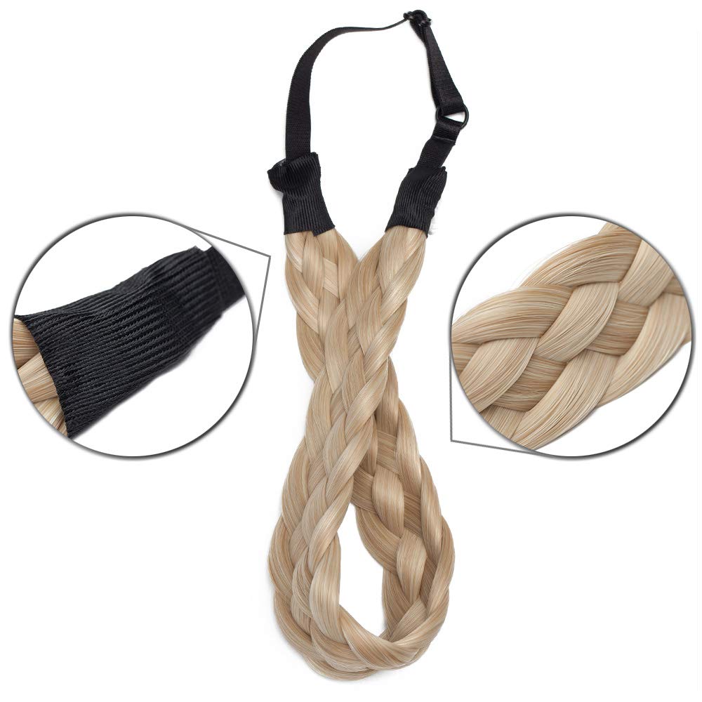 Bandeau Tressé Pour Femme Avec Boucle Réglable, élastique