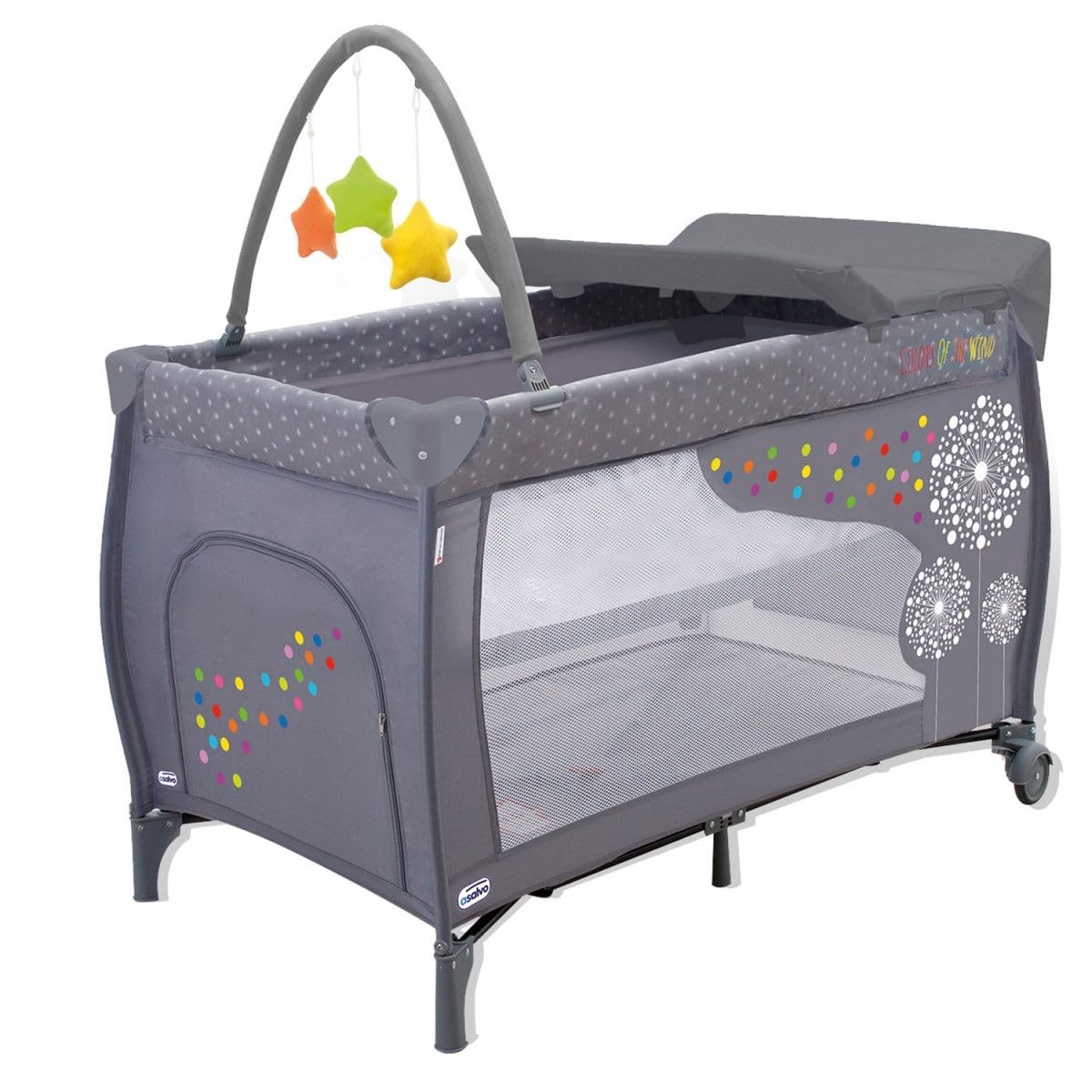 Asalvo TRAVEL COT MIX PLUS - DANDELION