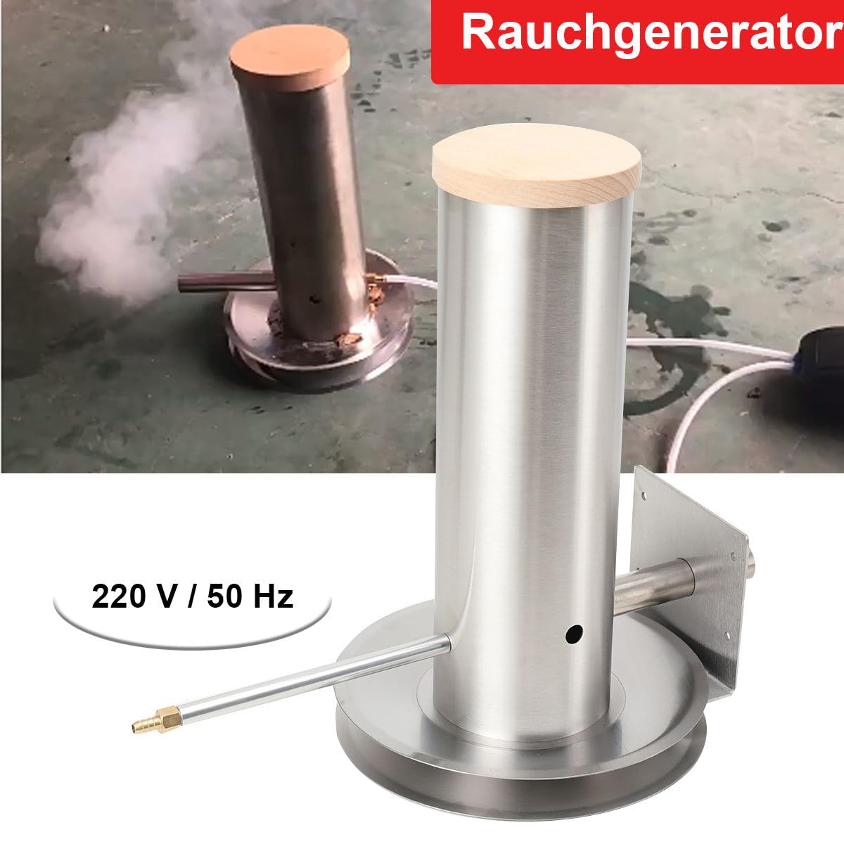 Rauchgenerator für Räucherofen Elektrisch mit Pumpe, Edelstahl Kaltrauchgenerator für Räucherofen Kaltraucherzeuger Smoker Raucherzeuger Räuchern BBQ