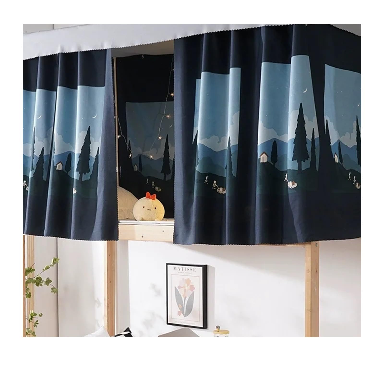 Rideaux pour Lits Superposés - Moustiquaire Tente Été Dortoir 3 Pcs W200xL115cm Color 8