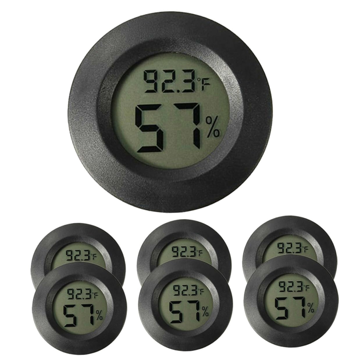 Sosoport 21piezas Digital De Humedad Para Terrarios De Reptiles Medidor De Temperatura y Humedad Para Invernaderos y Interiores