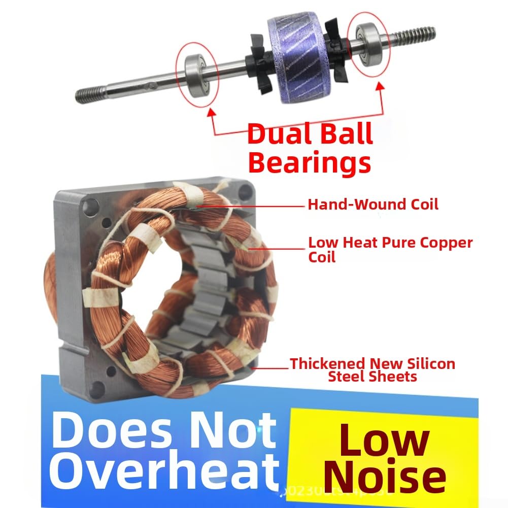 Motor de ventilador de cobre puro con rodamiento de bolas para ventilador de pie, pieza de repuesto de 65 – 90 mm, silencioso(1)