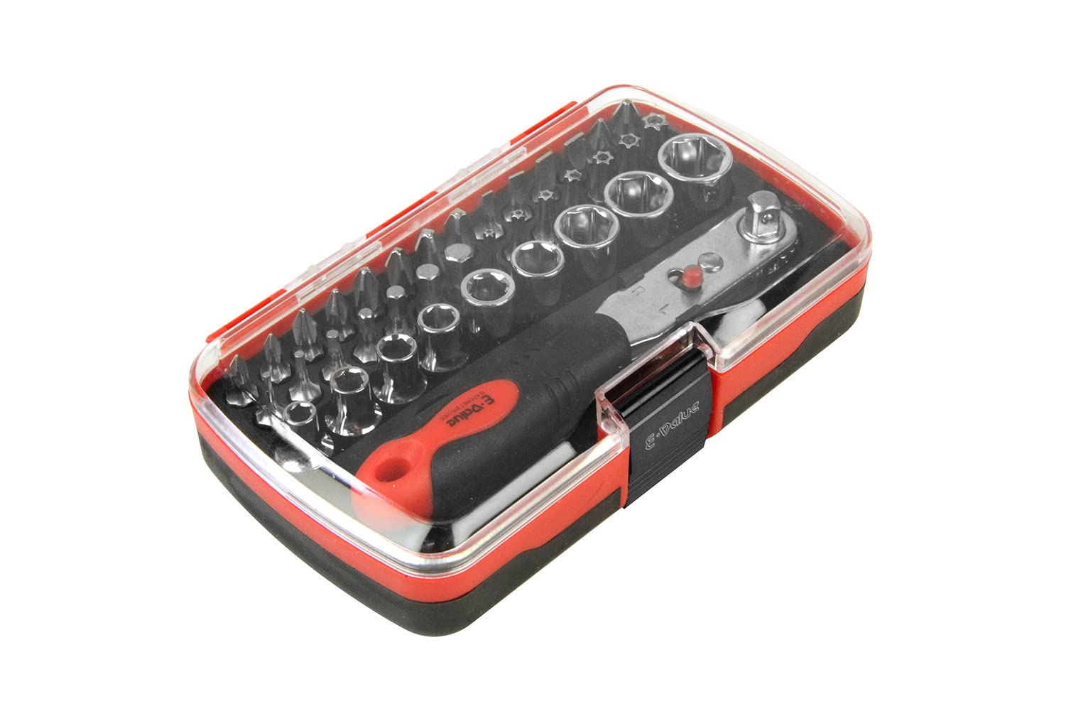 E-Value ドライバー&amp;ビット・ソケットセット 38pcs 家具の組み立て・メンテナンス用 EMT-38C Amazon | イーバリュー(E-Value) ツールセット ビット・ソケットセット