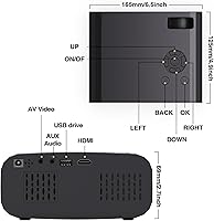 Vista 7 de Mini proyector con WiFi y Bluetooth, 4K Smart 1080P Proyector de película portátil para exteriores con Android 13 y aplicaciones integradas