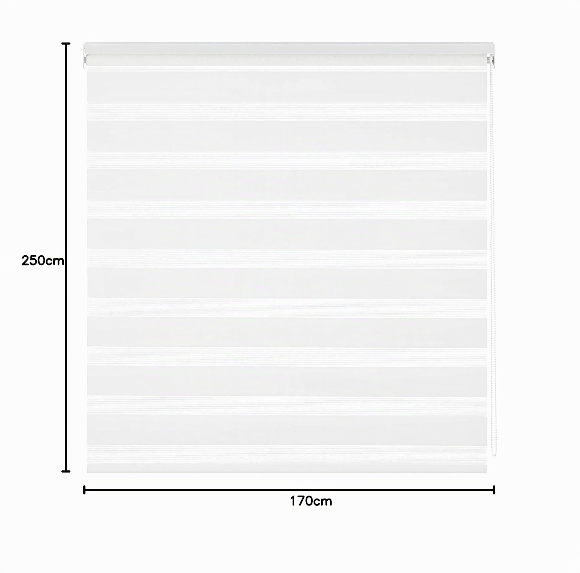 Estoralis | Vera | Tenda a Rullo Notte e Giorno | Doppio Tessuto Tinta Unita | Bianco Sporco | 170 x 255 cm (Larghezza/Altezza) Dimensione del Tessuto 167 x 250 cm. | Tende per finestre e Porte