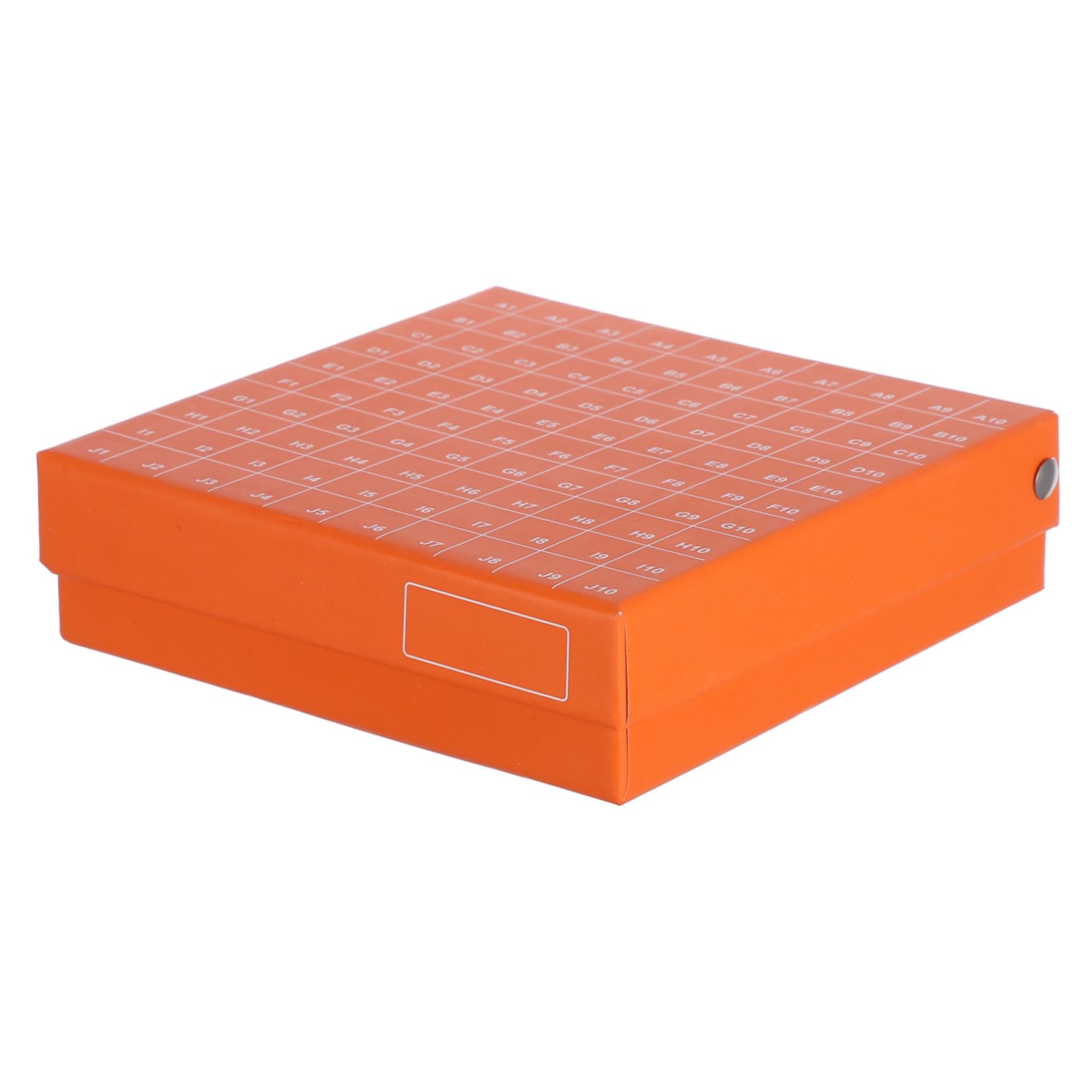 PRETYZOOM Freezer Box Test Tube Holder Test Tube Bottle Holder Container with Lid Large Storage Bins with Lids Sample Tube Holder Centrifuge Tubes Storage Boxes Tube Racks Case Orange Paper