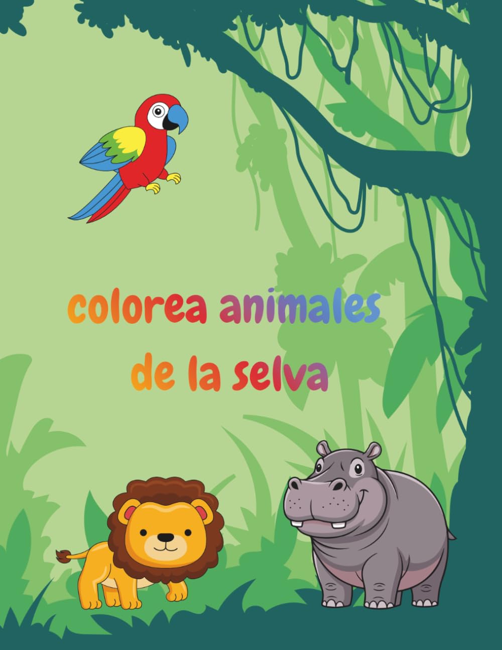 colorea animales de la selva