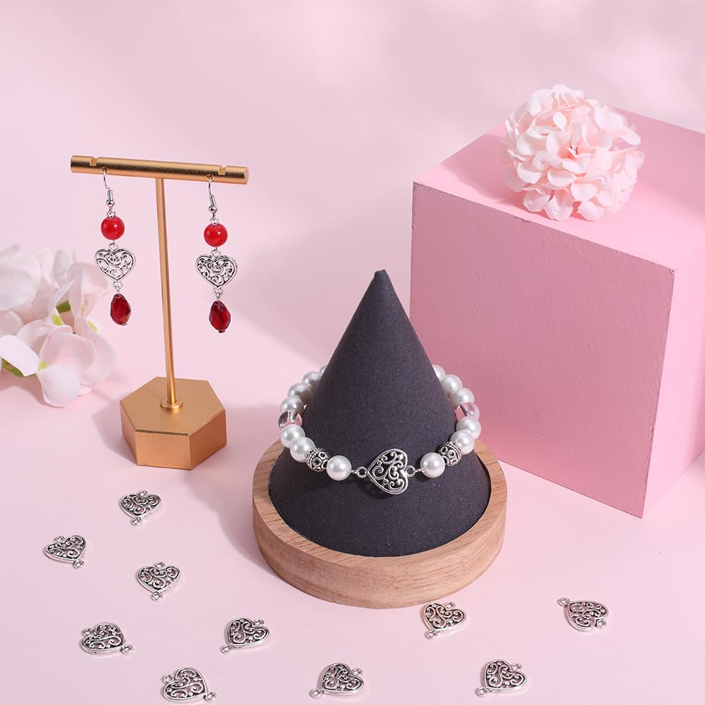 66 Piece Silver Jewelry Connectors - 11 Style Alloy Charms For DIY Bracelets & Necklaces