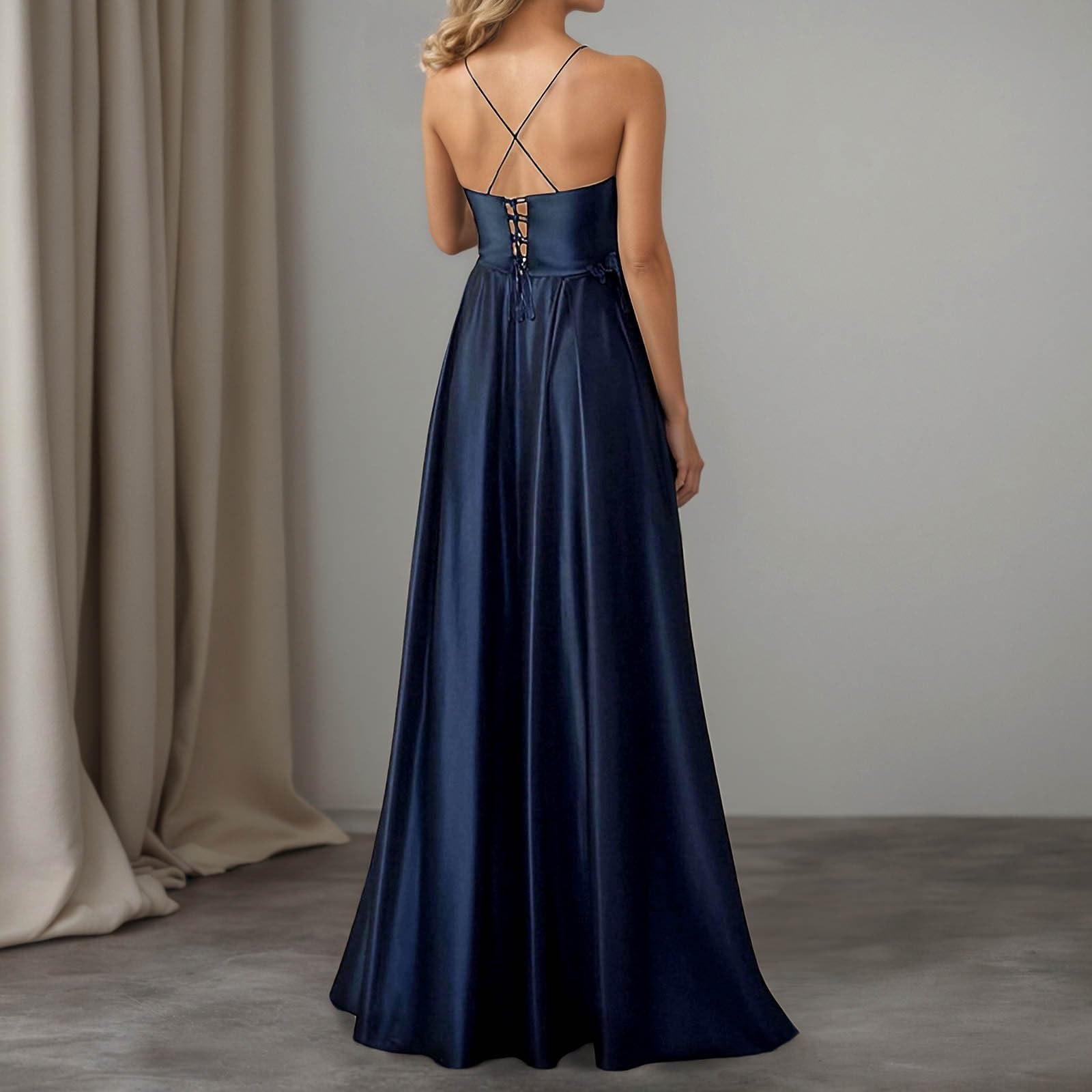 Vestidos Largos Verano Mujer,Elegante Vestido Informal de Mujer, Vestido Largo con Hombros Descubiertos, con Sujetador Incorporado, Corte Ajustado, para Fiestas de Noche y cenas Formales