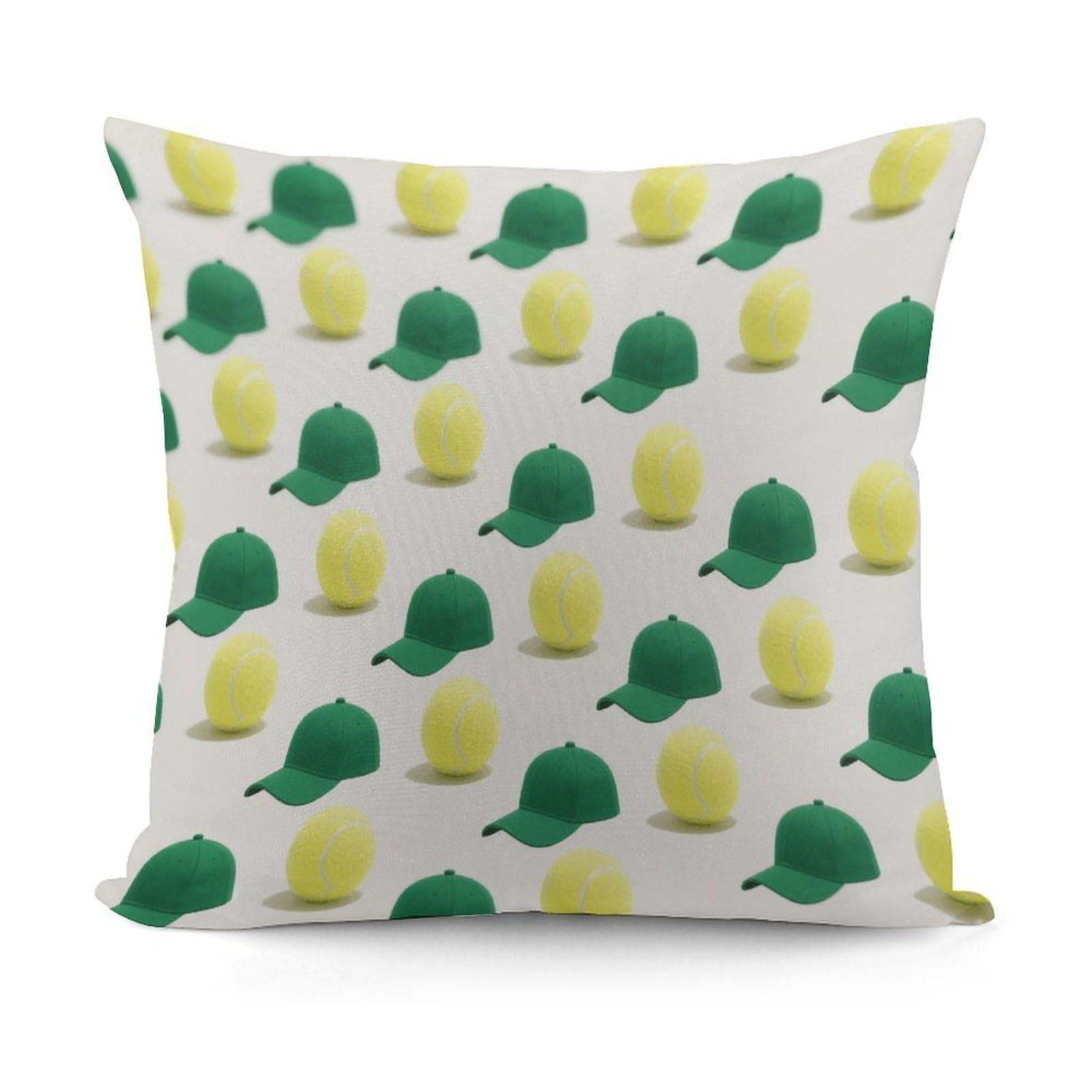 VstaDank Tennis Throw Pillow Covers Fade-Resistant Removable Pillowcase Square Cushion Case Cozy Pillow Case Breathable Pillow Protector Soft Pillow Shams 18"x18"