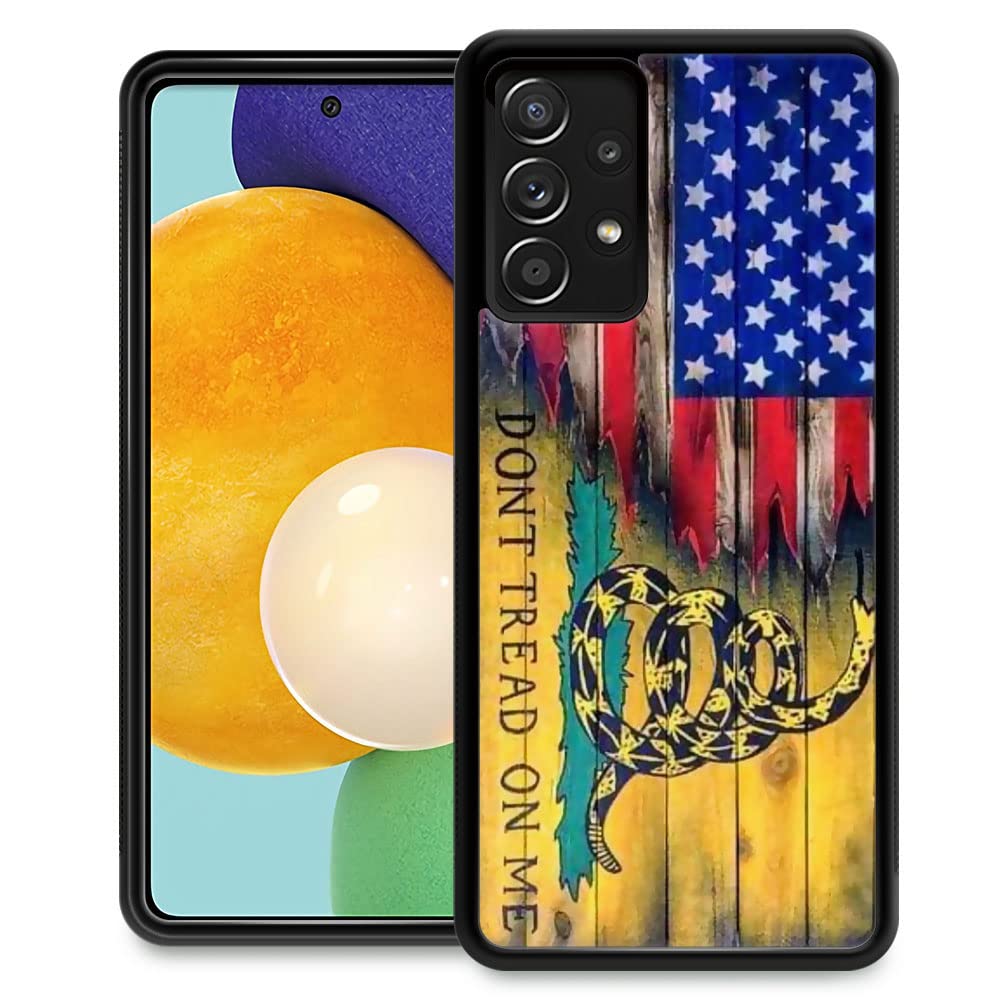 DJSOK Compatible with Samsung Galaxy A23 Case,Don't Tread On Me USA Flag Luxury Pattern Design Hard PC Scratch-Proof Soft TPU Shockproof Anti-Fall Protective Case for Samsung Galaxy A23