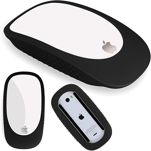 AKSHFETH Protector de silicona para Apple Magic Mouse 2, iMac Magic Mouse Funda para Apple Magic Mouse 1 y II Funda protectora anticaídas (negro)