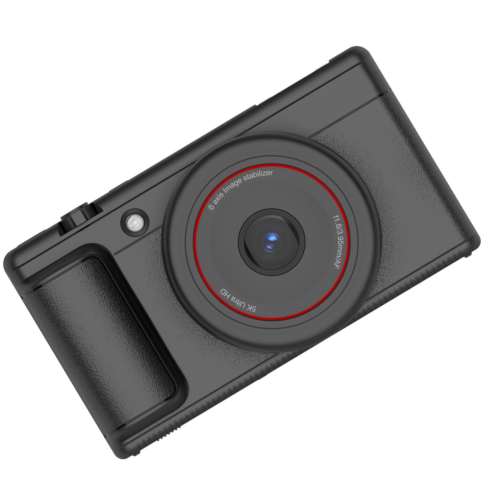 Fotocamera Digitale 5K, Risoluzione 80MP Zoom 16X Fotocamera da Viaggio con Stabilizzazione a 6 Assi per Vlogging con Schermo Ribaltabile a 180 Gradi per Viaggi Fotografici Vlog (BLACK)