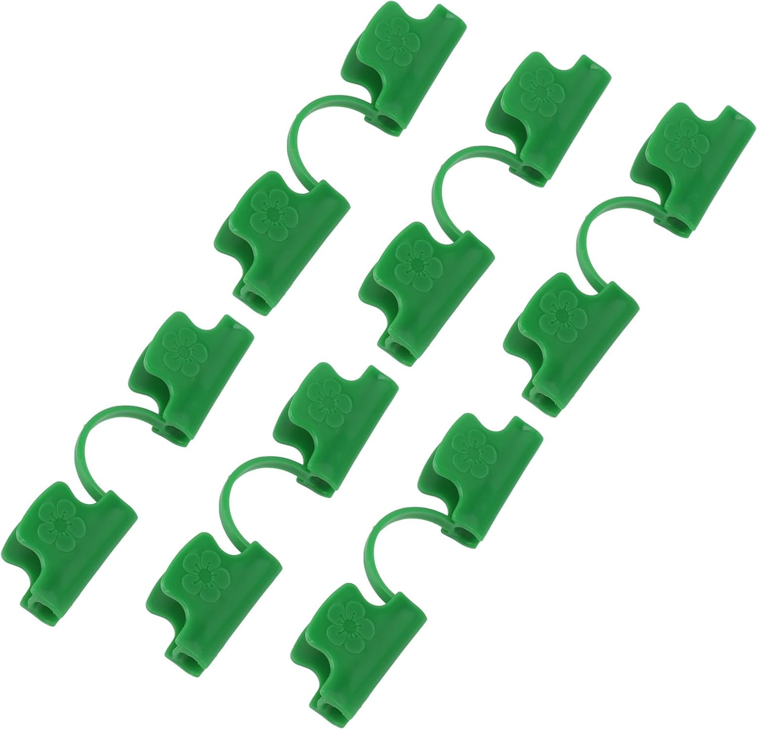 50Pcs Greenhouse Clamp, PE Plastic Double Head Plant Film Clip for Greenhouse Frame Shade Net Rod, Non Slip Soil Sheet Clip for Horticulture Garden Tunnel Hoop Cover (16mm)