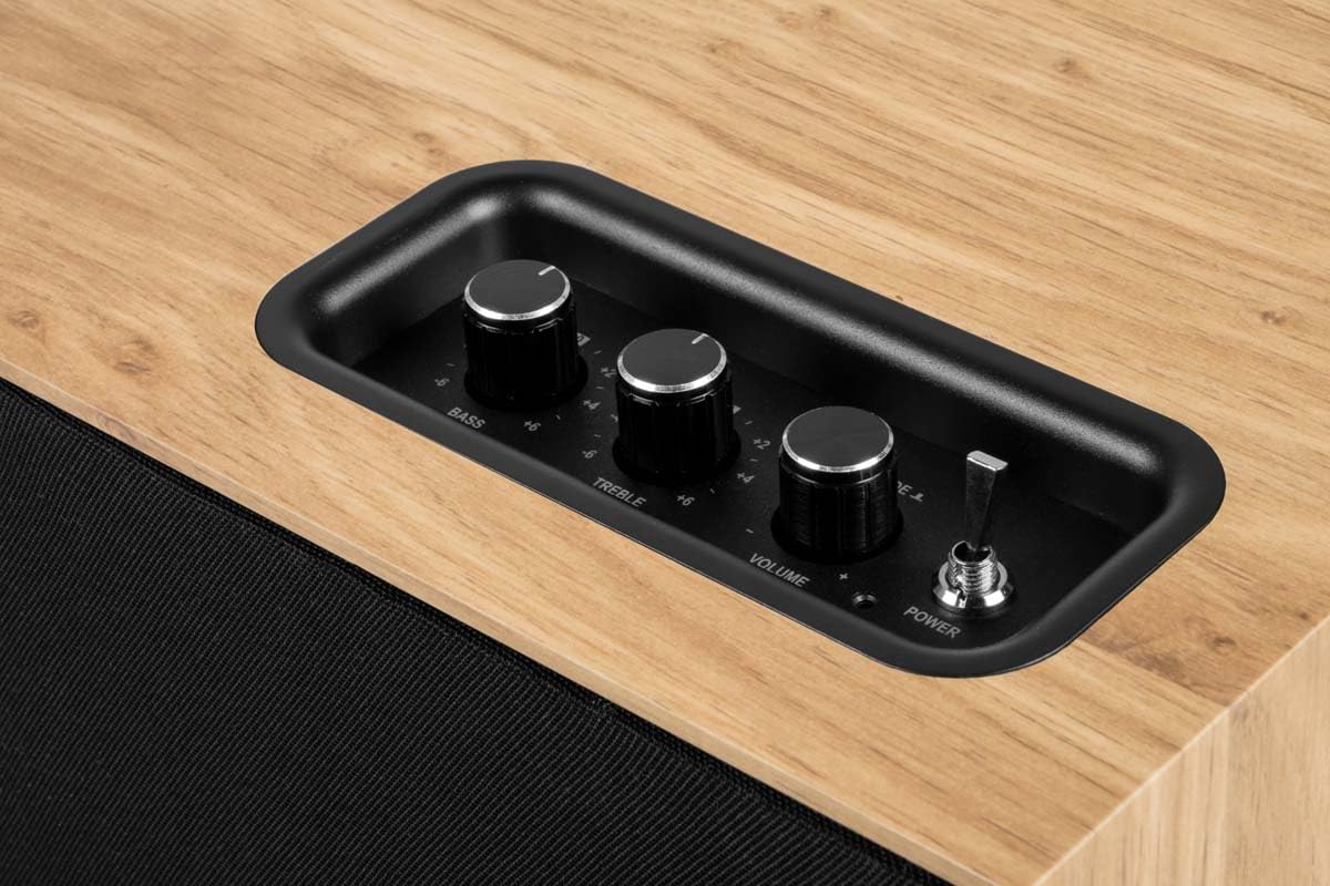 THOMSON Enceinte résidentielle en Bois Cosy, BT 5.3, 50 Watts, entrée 3.5mm