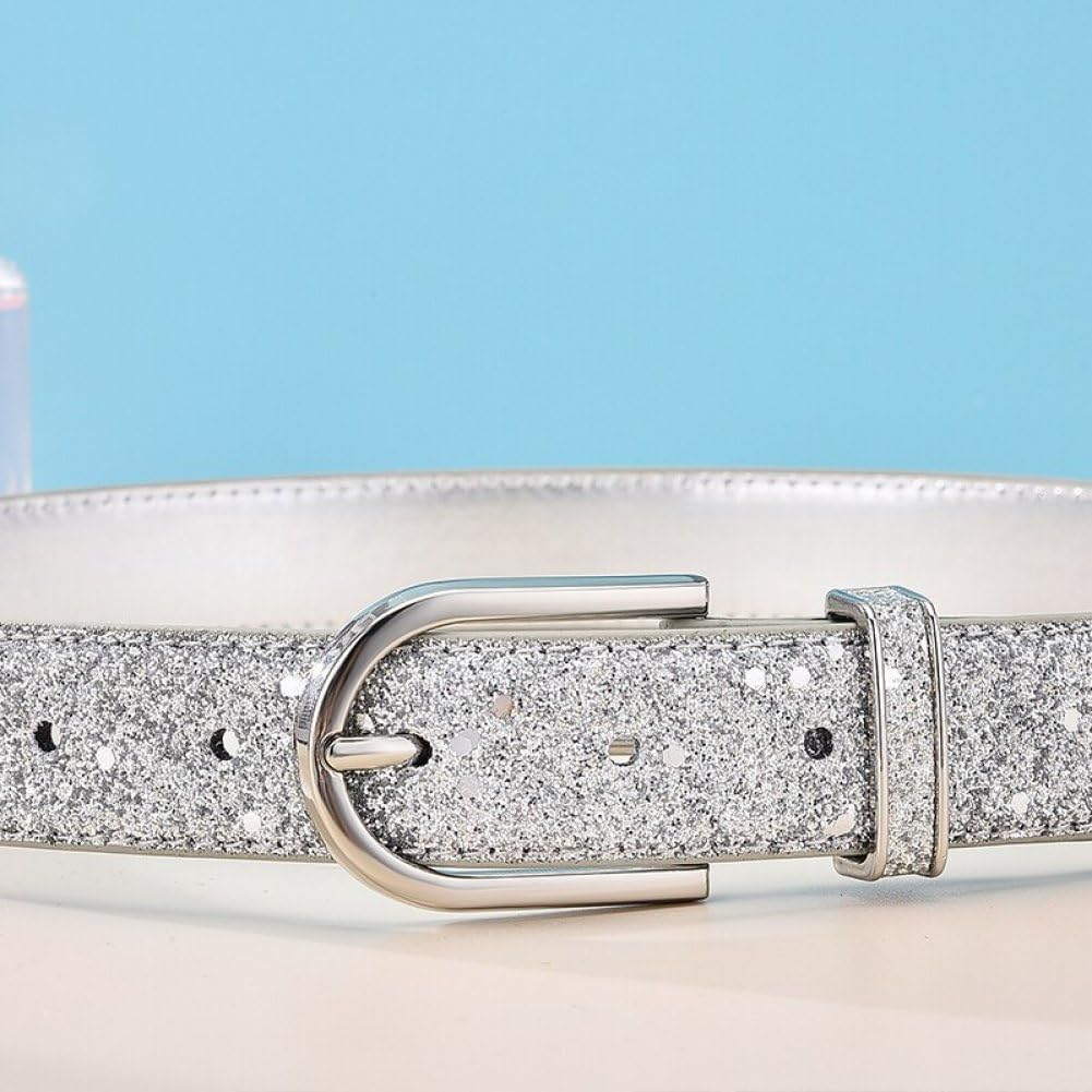 thin silver belts for dresses Amazon.com: Wiywef Women Skinny Leather Belt Glitter Silver Belt Waist Belt  with Metal Buckle Pu Waist Belt for Pants Dresses : Clothing, Shoes &  Jewelry