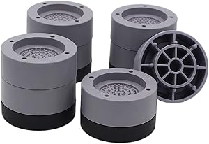 HANIHUA Round Bed Risers (Set of 4) Heavy Duty Furniture Risers Lifts Height 1