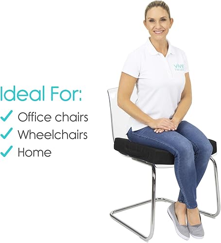 Miniatura 4 de Vive Cojín plegable para silla de ruedas, para estadio, automóvil, oficina, silla de oficina, almohadilla ortopédica portátil para transporte de