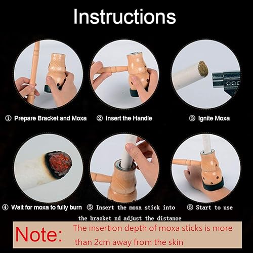 Miniatura 5 de Moxa Stick Burner Holder Moxa Strips Moxa Moxibustión Caja Quemador Herramienta Ajenjo Artemisia Acupuntura (Moxa Healing Tools)