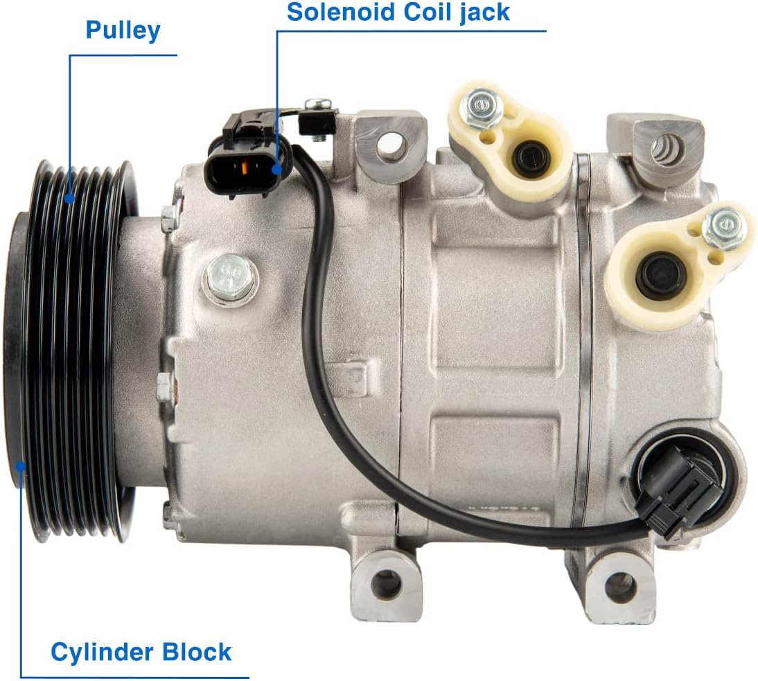 KAC 178317 A/C Compressor, Air Conditioning Compressors Replacement for Sonata 2011, Optima 2011 2.0/2.4 Replace 10349930, 1011218, 7512961, 256161, CO 11218C 639966, 178317, 178328, 7512958
