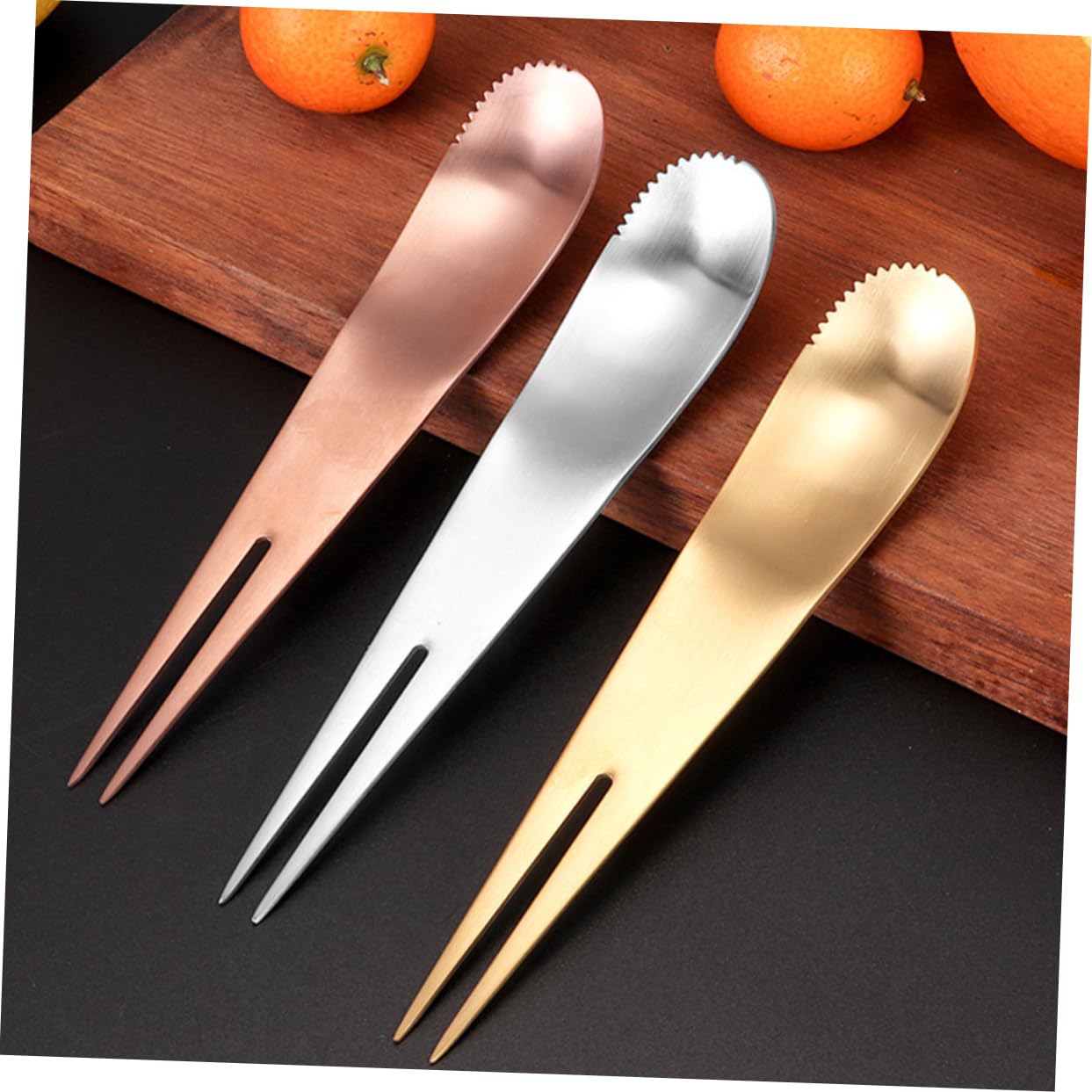 Abaodam 2 Pcs Stainless Steel Set Silverware Forks Only for Dessert Fruit Puree Snack Party