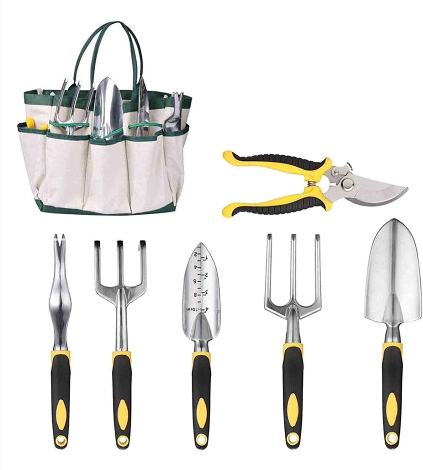 Set di Attrezzi da Giardino Attrezzi agricoli da Giardino Set da 3 Pezzi Pratici Forbici a Pala Utensili manuali Multifunzione Forniture per la Coltivazione del Giardinaggio (Modello 01 M)
