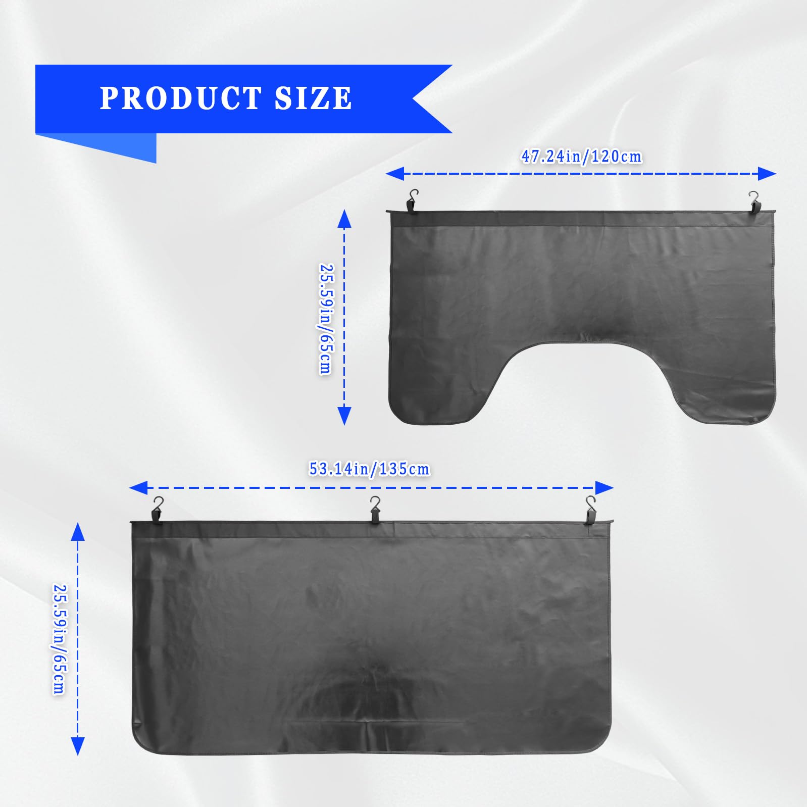 3 Pcs Automotive Mechanic Magnetic Fender Cover Mat Pad Protective Mat with Hooks, Microfiber Leather, for Repair Automotive Work SUV Sedan Trucks Etc