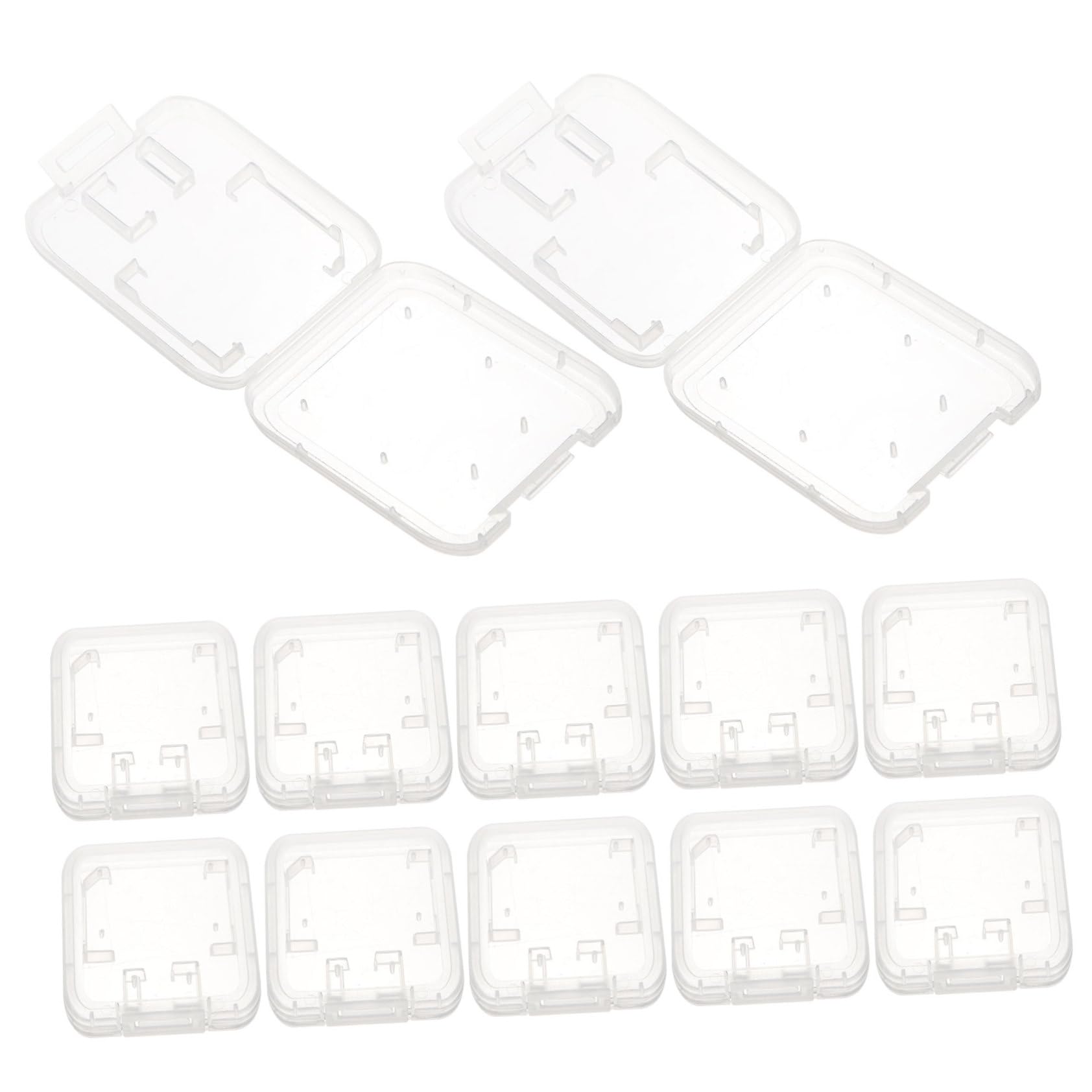 CIYODO Pack Memory Card Storage Cases Card Storage Box Lid Organize Cards Sturdy Plastic Compact Portable