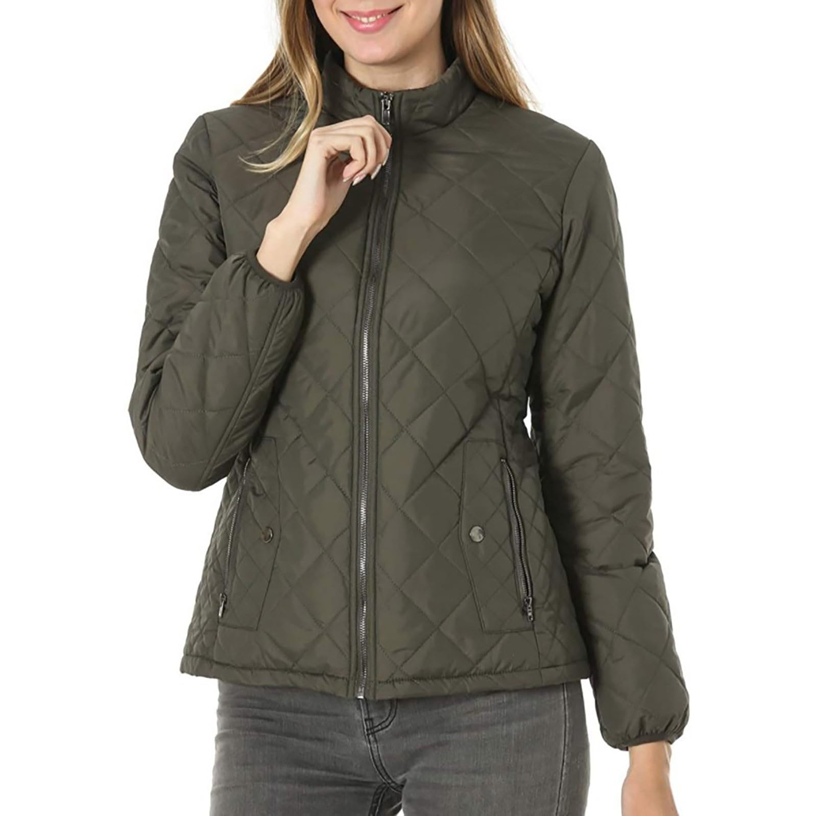 Cappotto da Donna in Cotone Tinta Unita A Manica Lunga per Libero Autunnale E Invernale Lungo Pelliccia Parka Trench Corto Giacca Vento Piumino Autunno Pile Ragazza Leggero Giubbotto