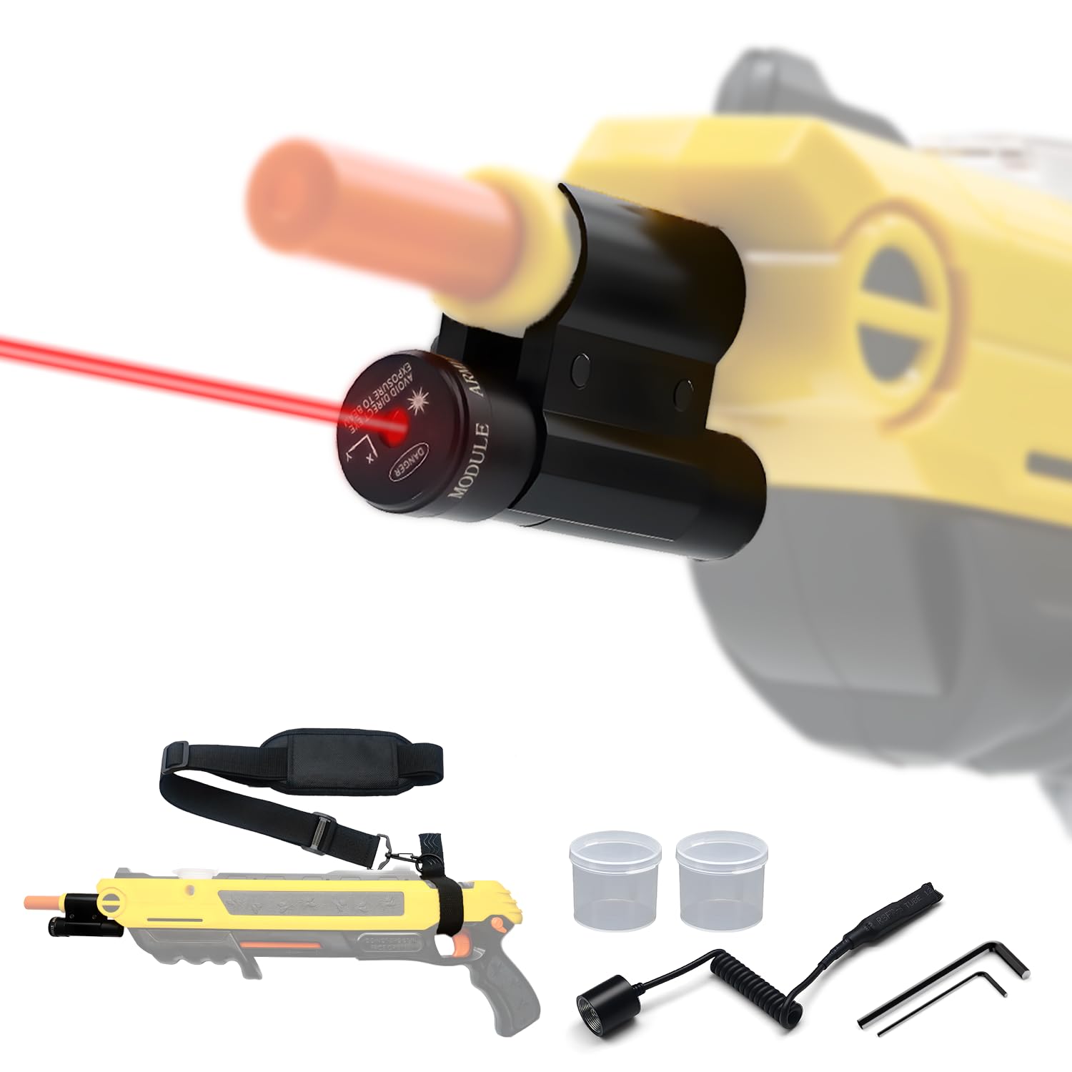 Laser Beam Sight for Bug Salt Gun 4.0,3.0,2.5,2.0,Adjustable Laser for Fly Gun Salt Shooter,Bug Salt Airsoft Accessories for Indoor and Outdoor (Only Laser Sight)