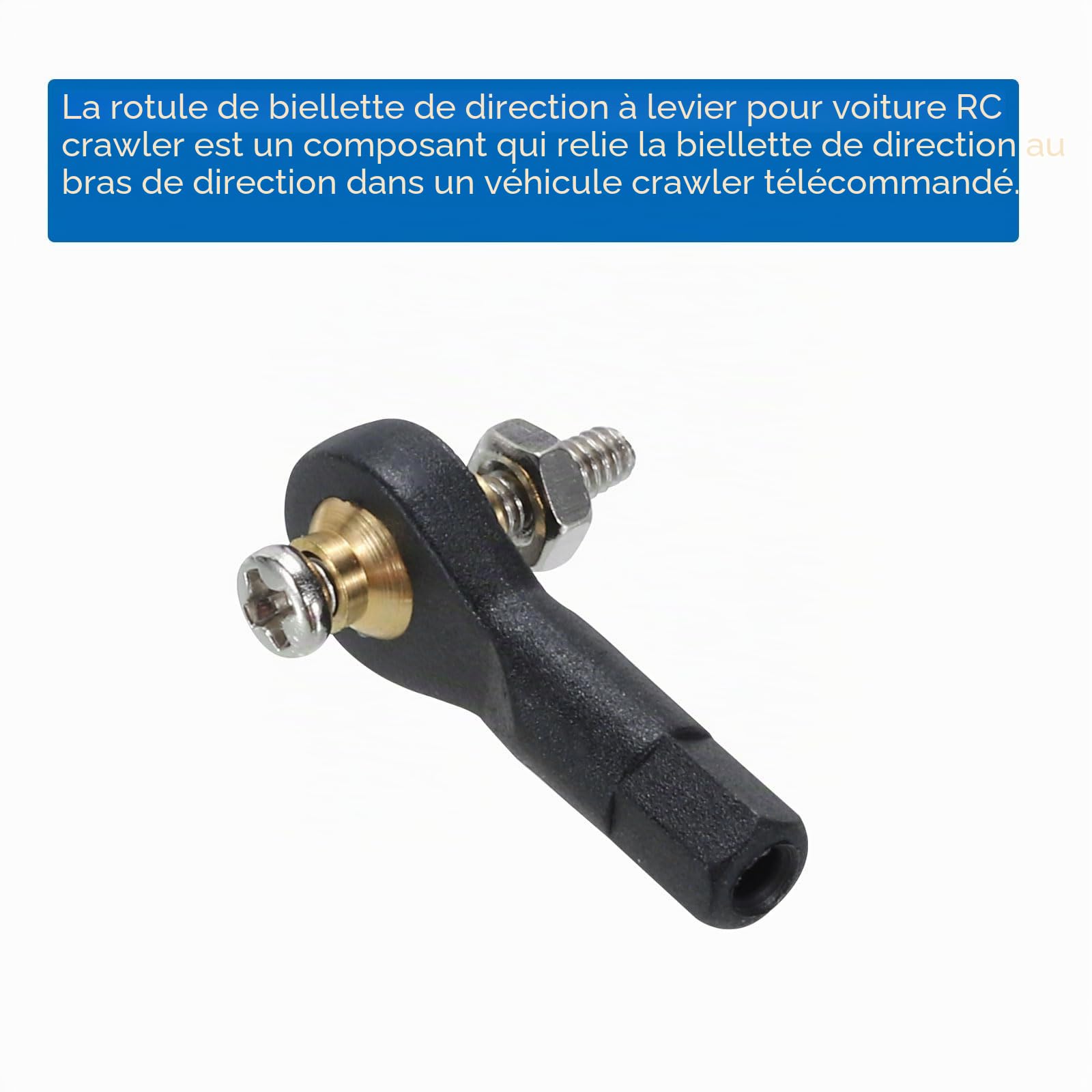 QUARKZMAN M2xL19mm Tiges à Billes Tête d'Extrémité Rotule Boucle Direction Connexion Cravate pour Modèle RC avec Vis et Écrou 30 Pièces
