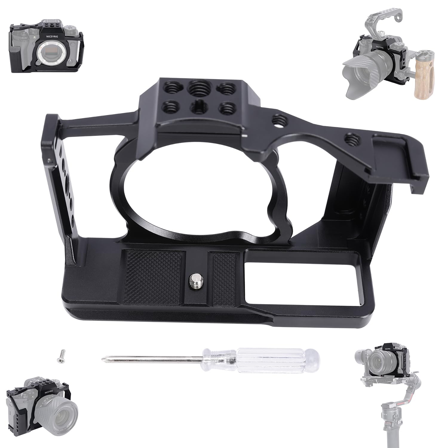 NICEYRIG X-T5 Camera Full Cage for Fujifilm X-T5, Camera Cage with Arca