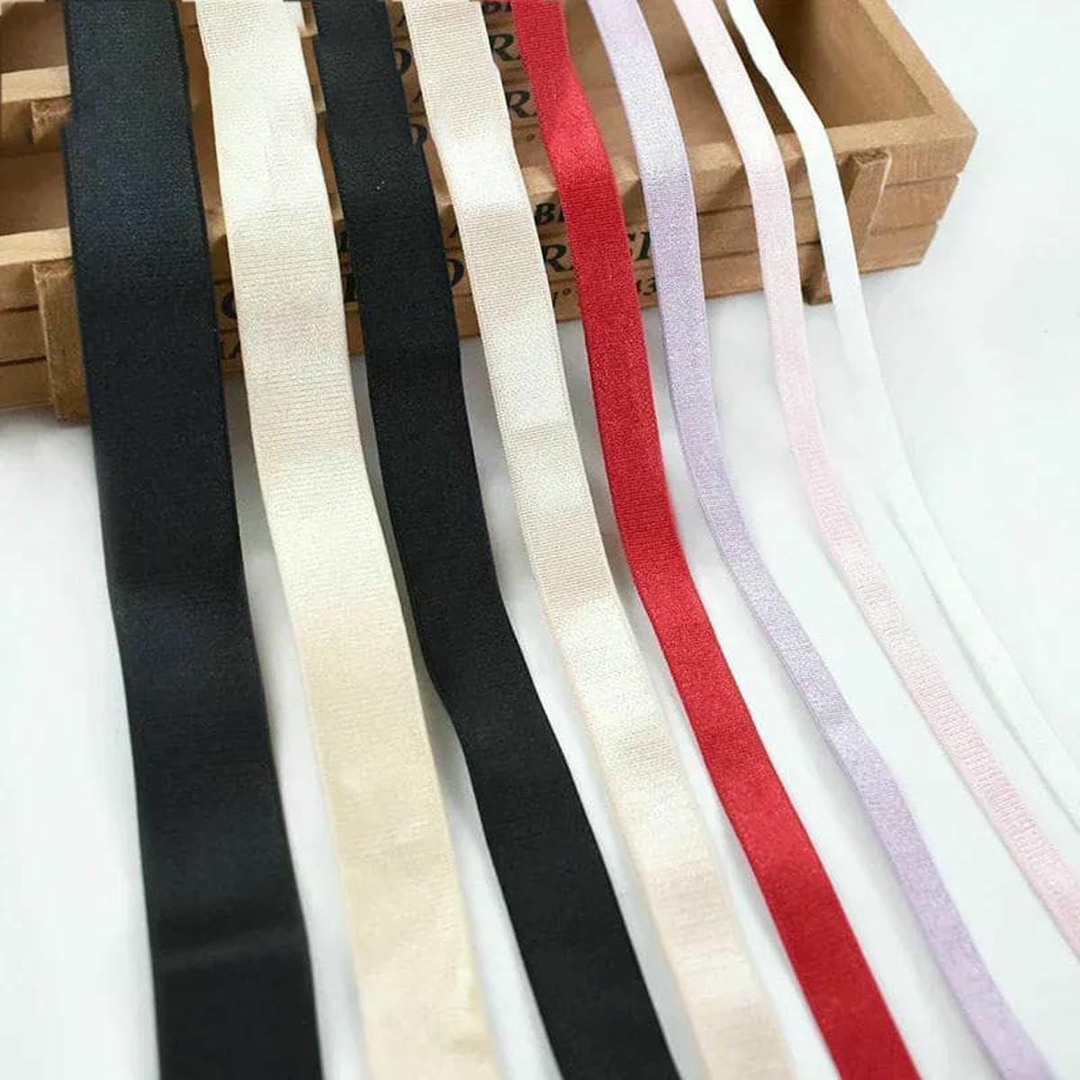 Elastyczna taśma nylonowa, Nylon Elastic Bands For Bra Straps Sewing DIY 6-25mm Multicolor 10/20Meters(LightPurple 25mm,20Meters)