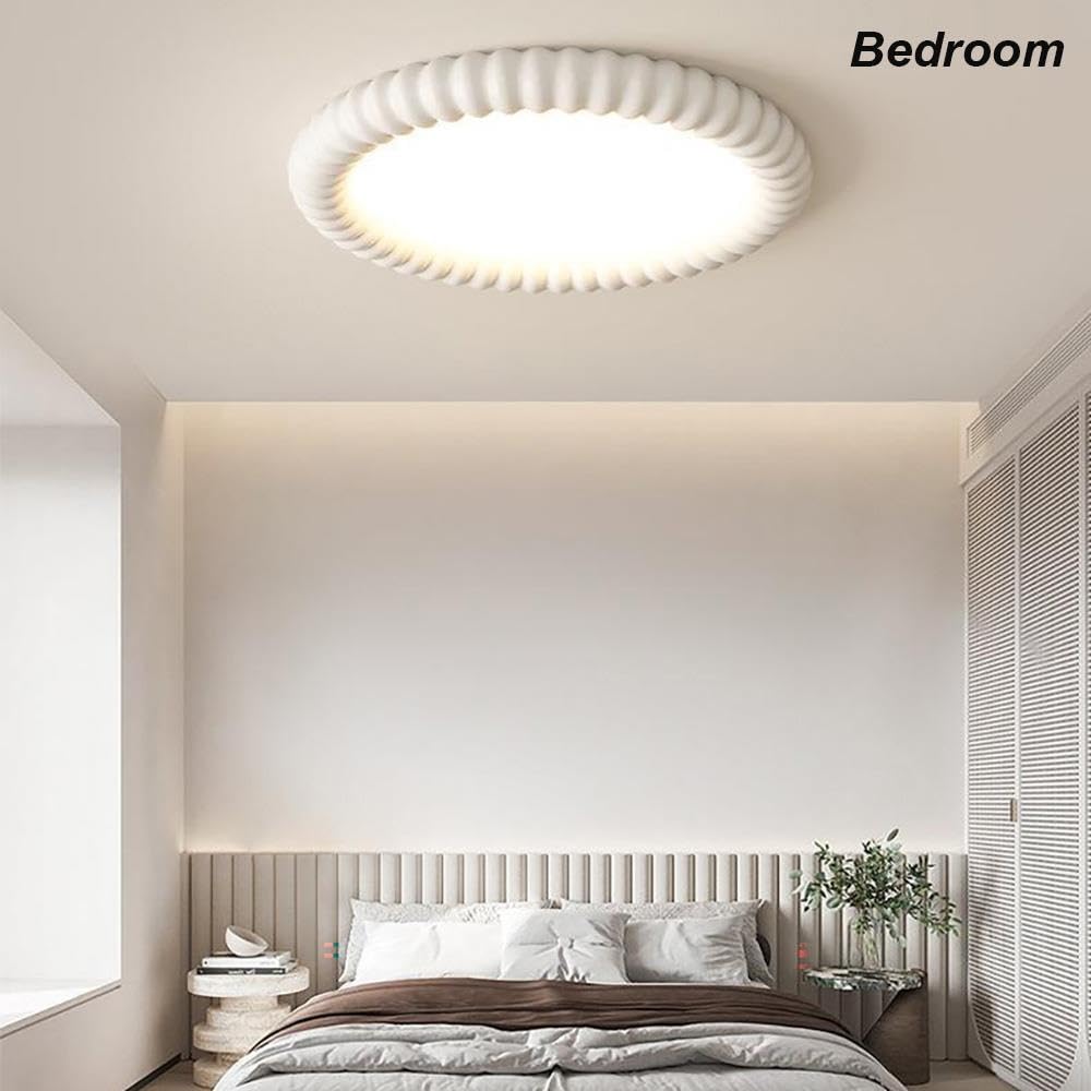 Plafoniera LED Nordica Incasso, Lampada da Soffitto Tonda Scanalata