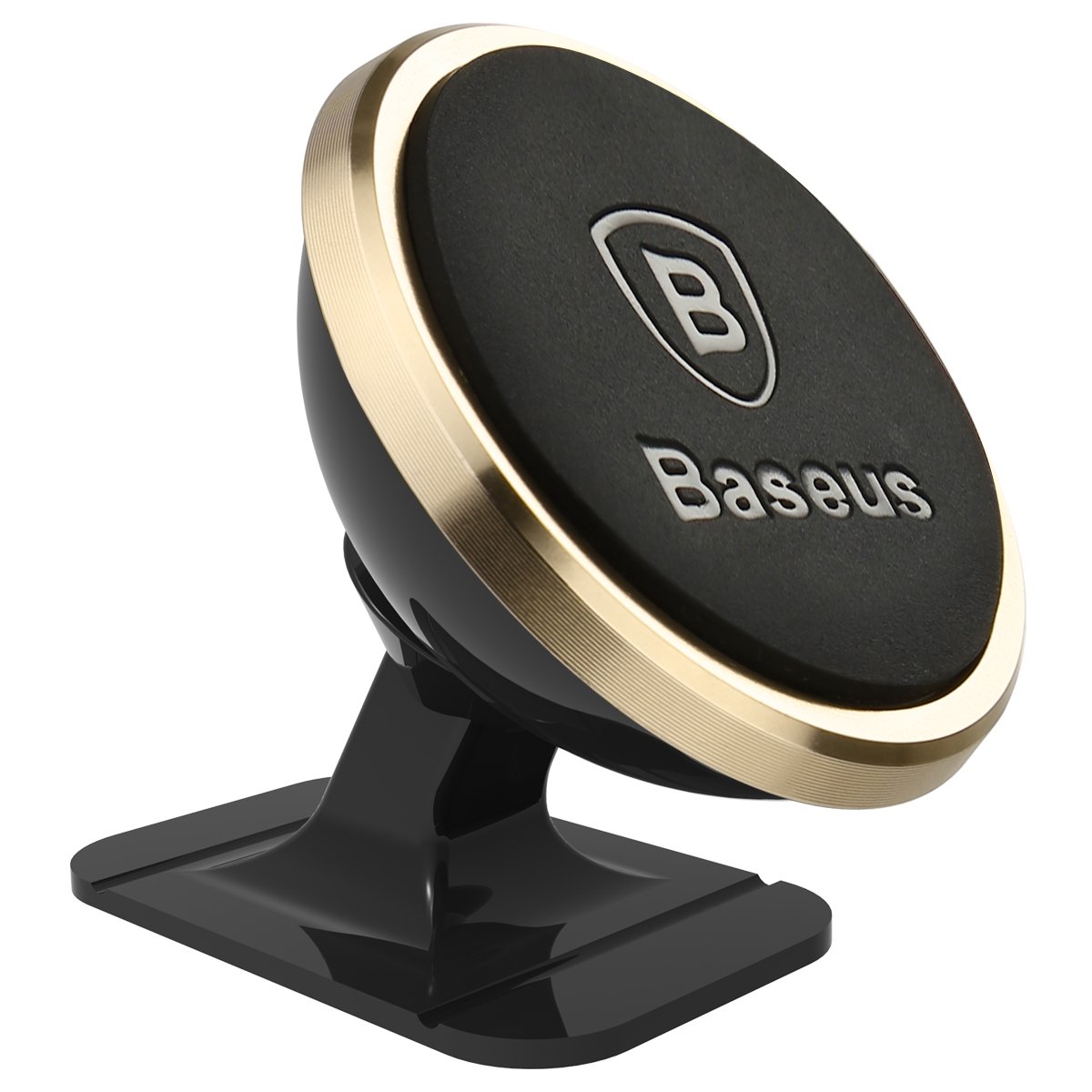 Baseus Magnetic Car Phone Holder 360 Degree Mobile Mount Suction Bracket For iPhone 13 12 11 X 8 7 Samsung 360 Degree Magnet Stand (Gold)