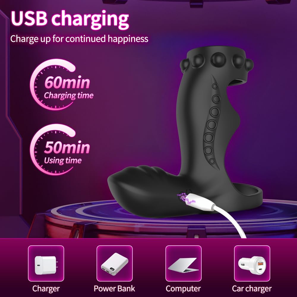 Vibrating Penis Sleeve Cock Sleeve Couples Sex Toys - Eselltech Penis Ring Vibrator with 10 Vibration Modes, Cock Sleeve Adult Toys for Clitoral G-spot Stimulator for Men Enhancing & Female Pleasure