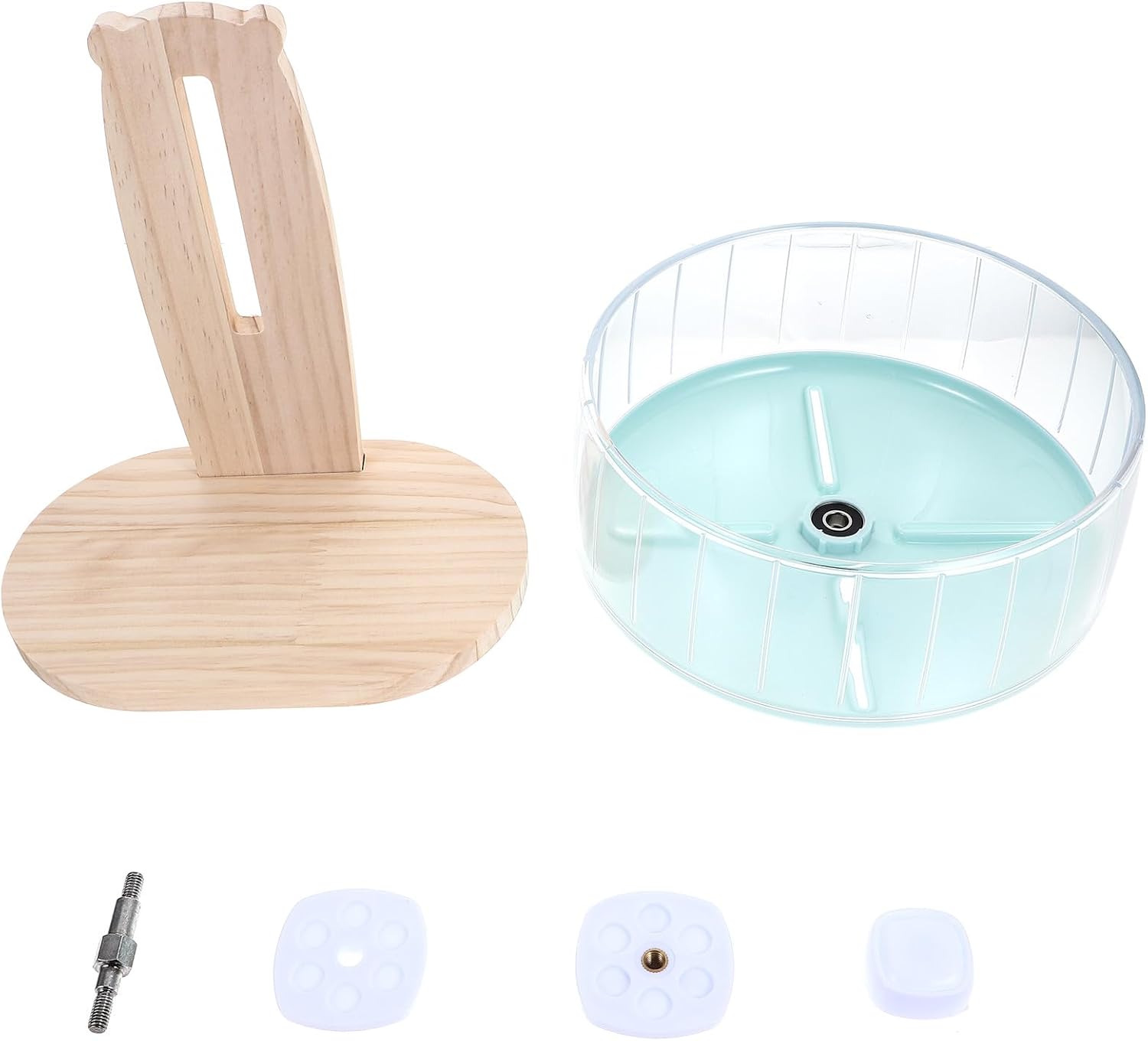 Toyvian Silent Hamster Wheel with Stand 20cm Compact Cage Exercise Wheel for Hamsters Chinchillas Small Animals
