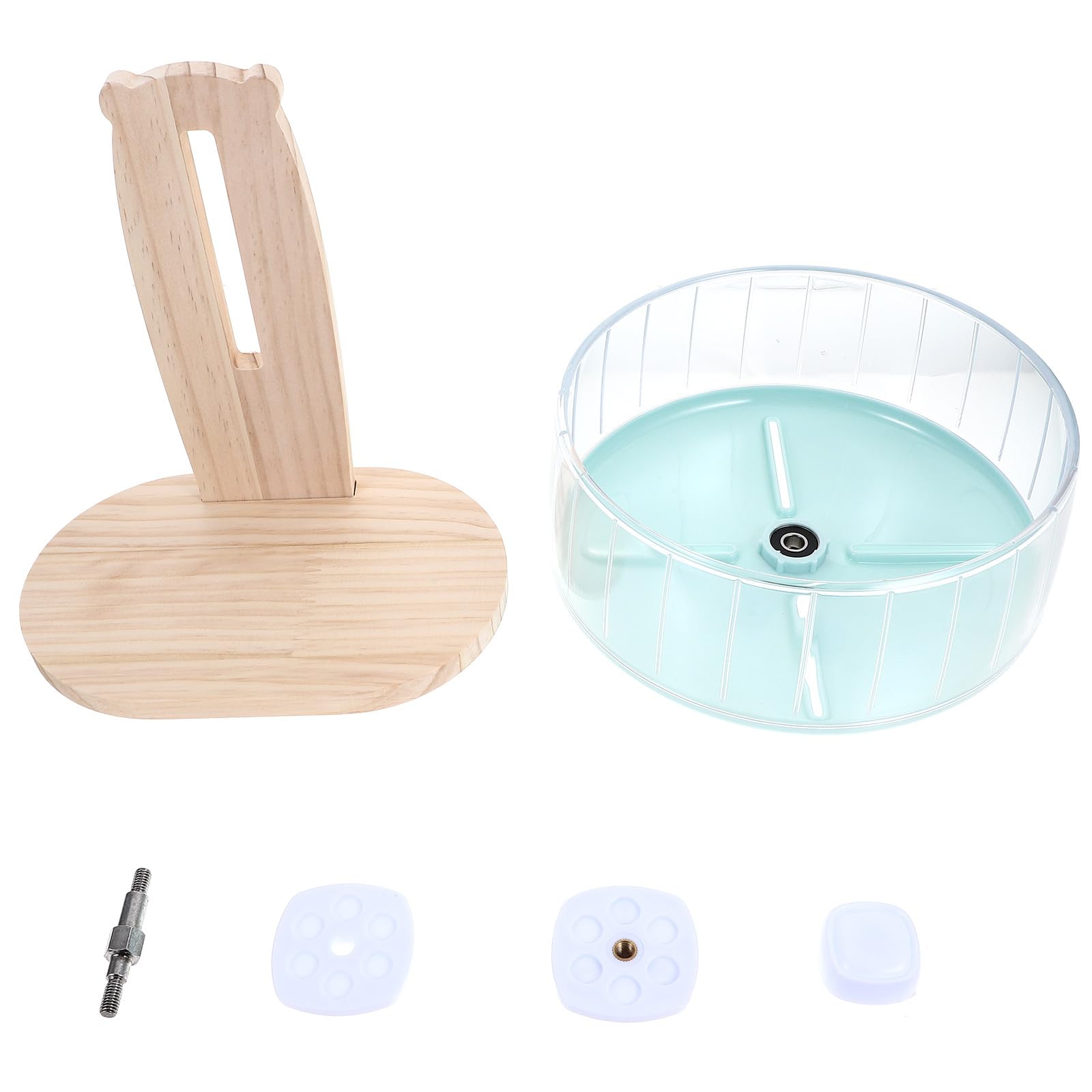 NOLITOY Rueda Estable para Hámster y Chinchilla, Accesorio de Ejercicio Base de Madera, 20 CM, Adecuado para Jaulas Pequeñas y Animales Domésticos