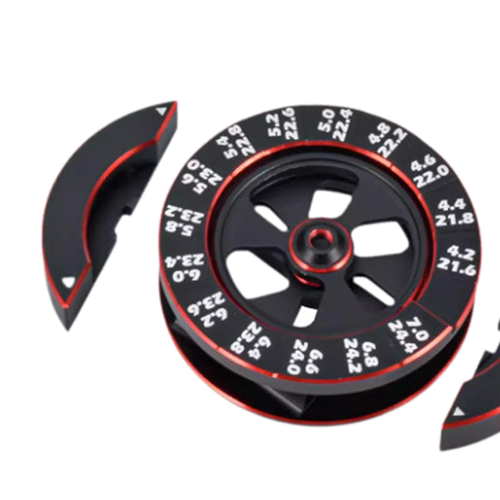 Calibro di Misurazione per Auto RC, Rotondo, Professionale, Strumento di Misurazione RC Compatto per Misurare L'altezza Dell'asse di Modelli D, Nero Rosso