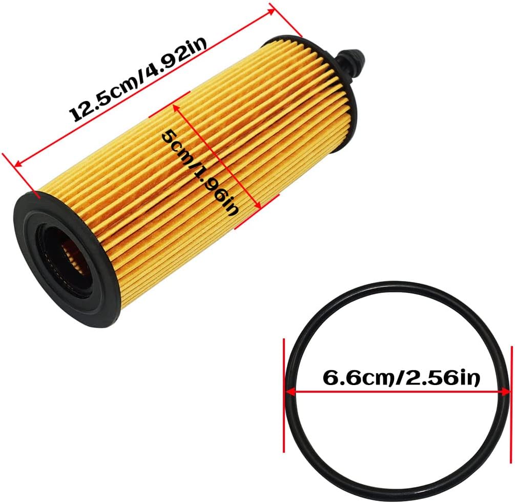 Oil filter replacement fits for 2014-2019 ram promaster 1500 2500 3500 2014-2020 Full Synthetic Conventional and Blended Motor Oil Replaces 68191349AA HP7026 68191349AB（4pcs）
